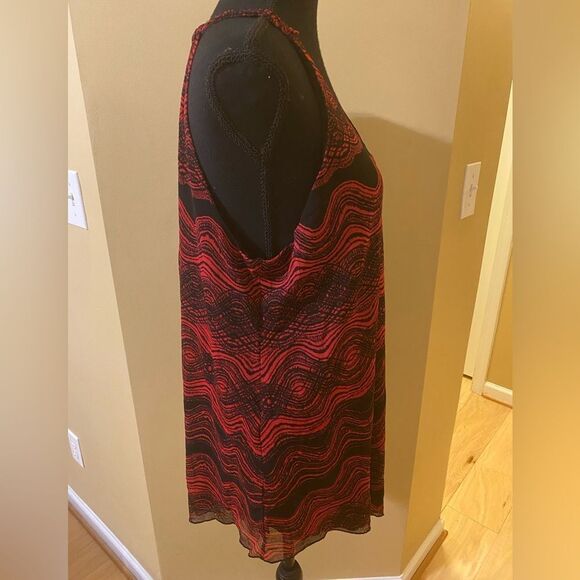 Alfani NWT red and black handkerchief hem halter top. Size XL. - Picture 5 of 11